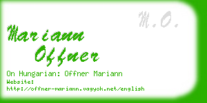 mariann offner business card